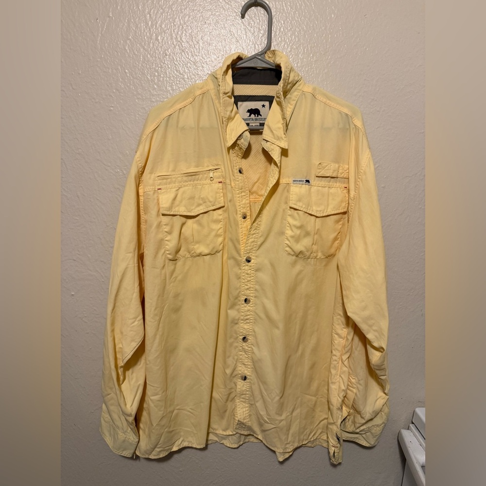 Rare Yellow Men’s Dakota Grizzly Yellow Tropic-wear Shirt